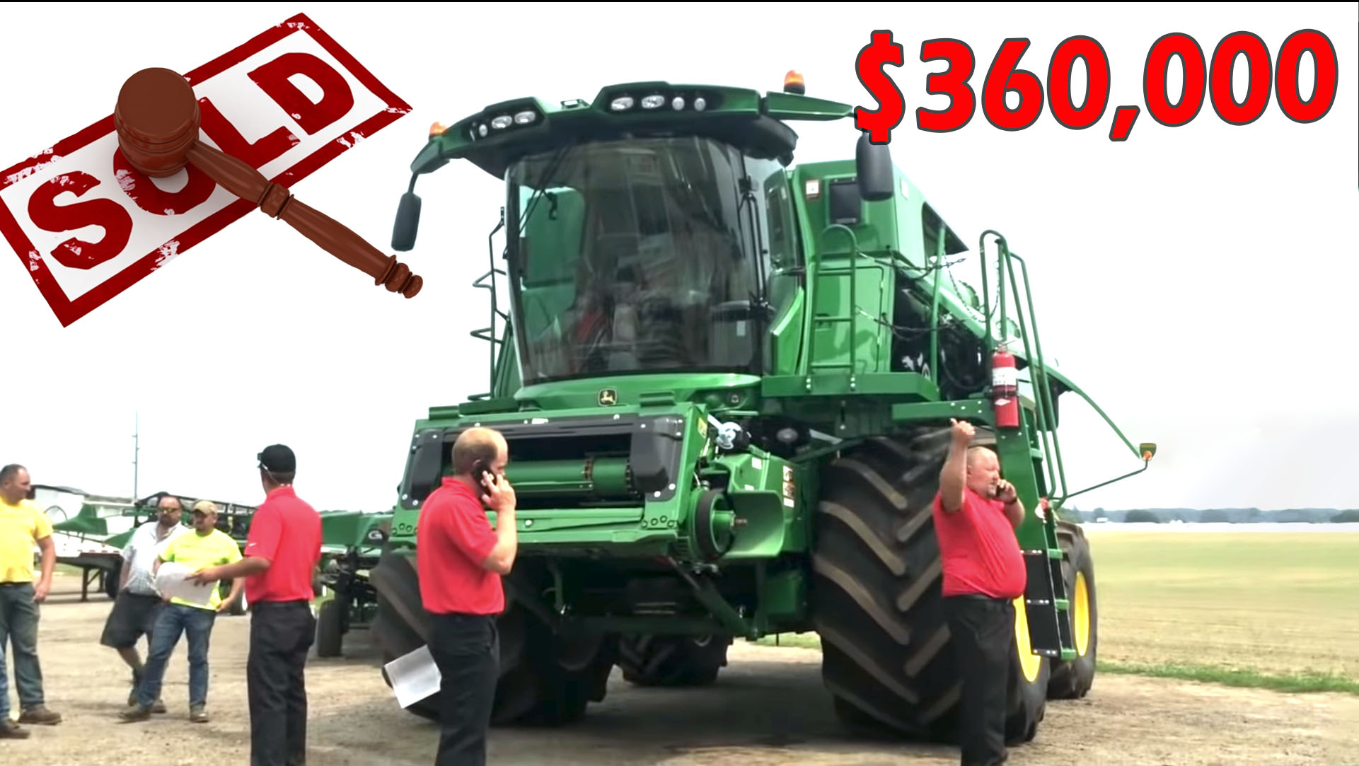 RECORD PRICE: 2017 John Deere S680 Combine with 4 Sep. Hours Sold $360K on Wayland, MI Auction
